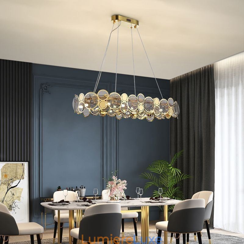 Lustre en verre européen, suspension créative de luxe