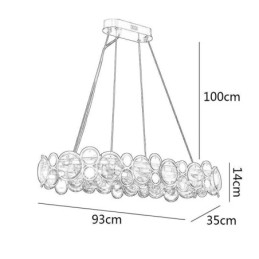 Lustre en verre européen, suspension créative de luxe