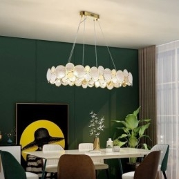 Lustre en verre européen, suspension créative de luxe