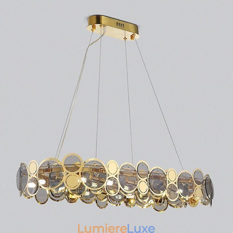 Lustre en verre européen, suspension créative de luxe