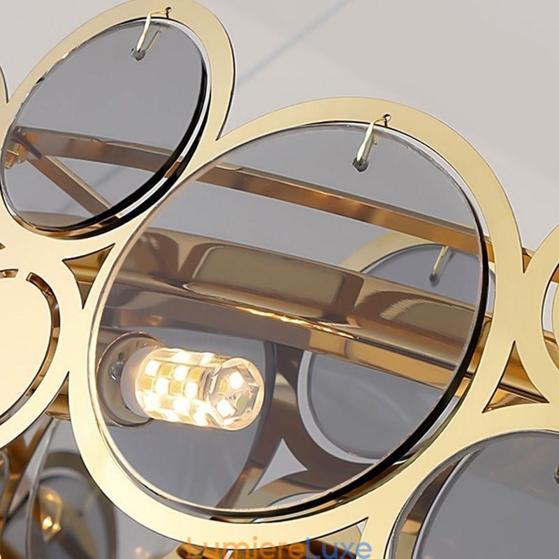 Lustre en verre européen, suspension créative de luxe