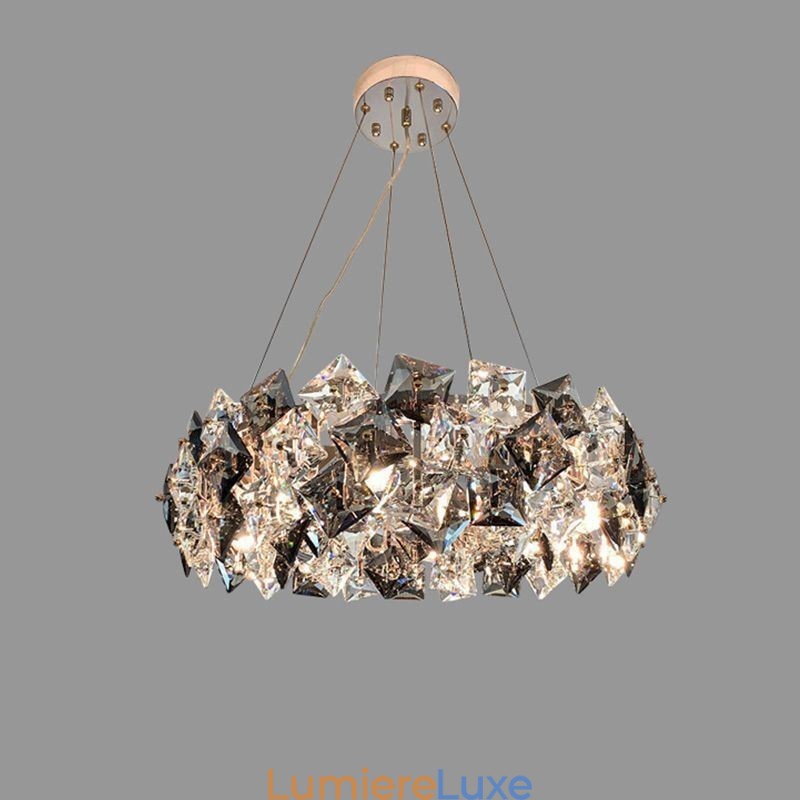Lustre en verre léger de luxe, lampe suspendue minimaliste moderne pour salon