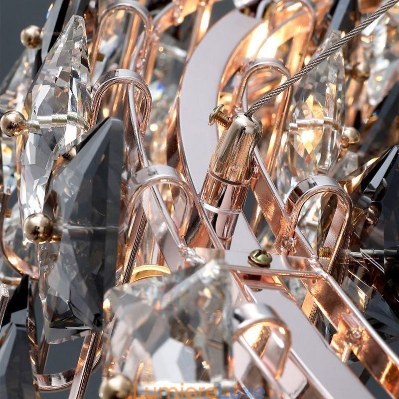 Lustre en verre léger de luxe, lampe suspendue minimaliste moderne pour salon