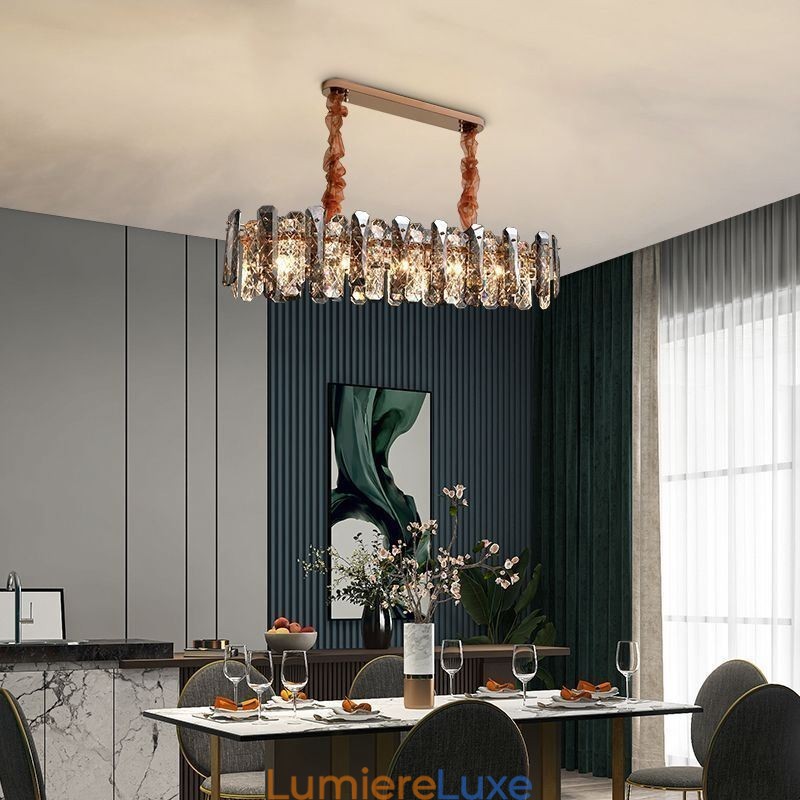 Luminaire suspendu moderne en verre Luminaire suspendu de luxe pour salle à manger