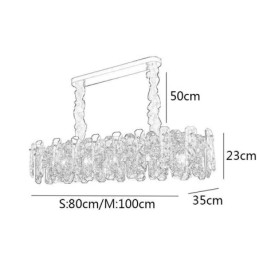 Luminaire suspendu moderne en verre Luminaire suspendu de luxe pour salle à manger