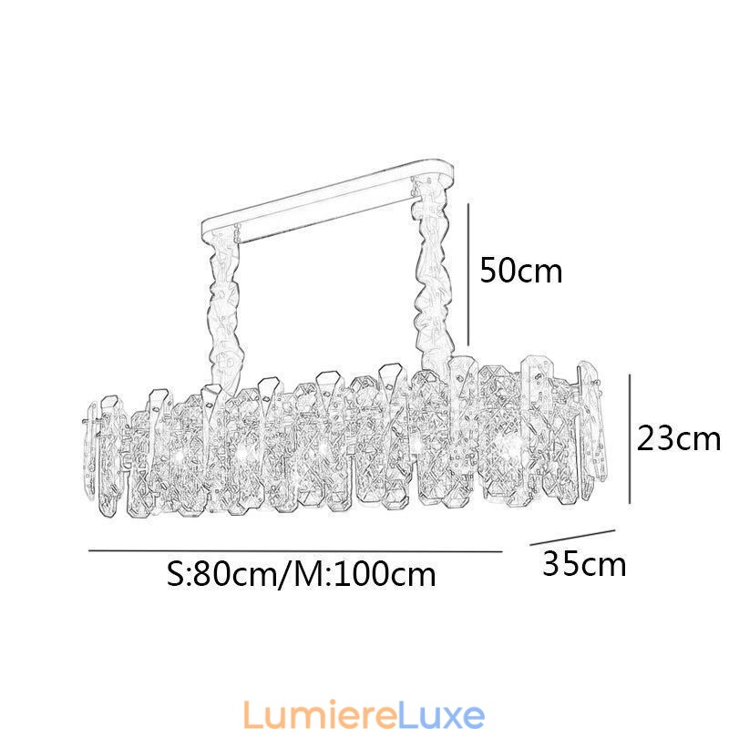 Luminaire suspendu moderne en verre Luminaire suspendu de luxe pour salle à manger