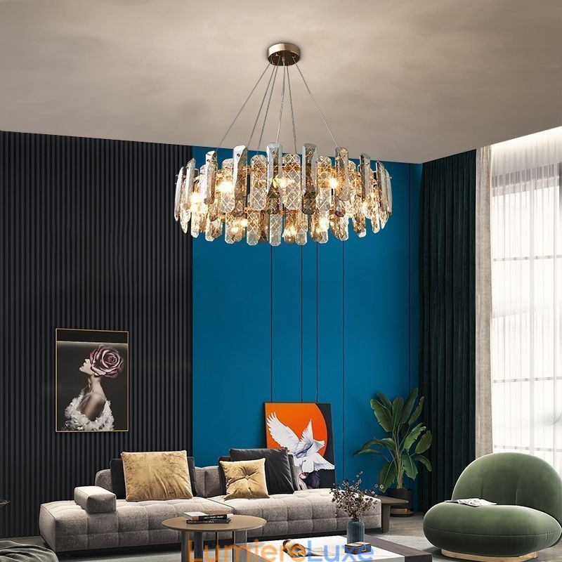 Lampe suspendue de luxe en verre européen