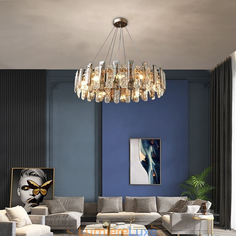 Lampe suspendue de luxe en verre européen