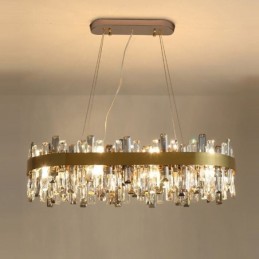 Lustre de luxe léger post-moderne en verre