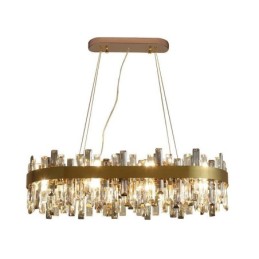 Lustre de luxe léger post-moderne en verre