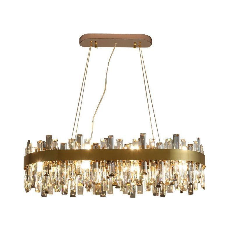 Lustre de luxe léger post-moderne en verre