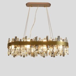 Lustre de luxe léger post-moderne en verre