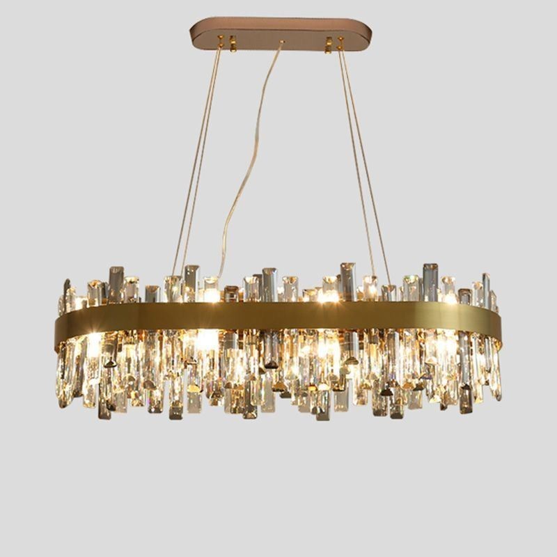 Lustre de luxe léger post-moderne en verre