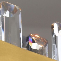 Lustre de luxe léger post-moderne en verre
