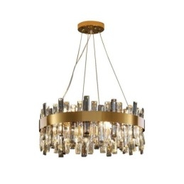 Lustre en verre de luxe de style européen, luminaire suspendu pour salon