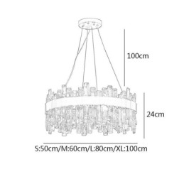 Lustre en verre de luxe de style européen, luminaire suspendu pour salon