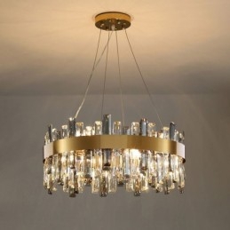 Lustre en verre de luxe de style européen, luminaire suspendu pour salon