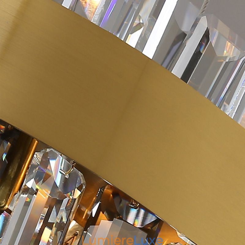 Lustre en verre de luxe de style européen, luminaire suspendu pour salon