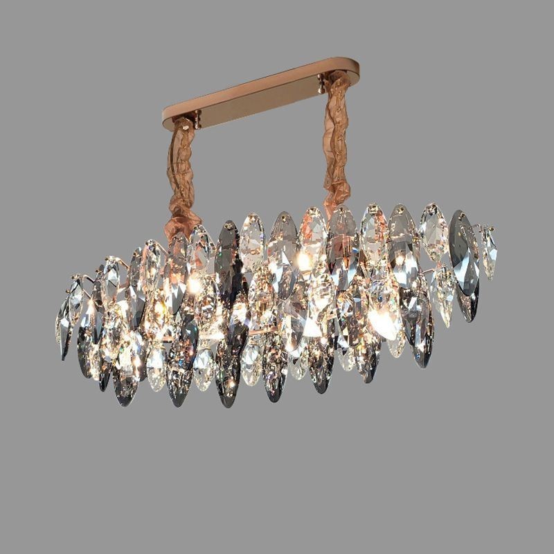 Lustre en verre de luxe léger, luminaire décoratif d'intérieur