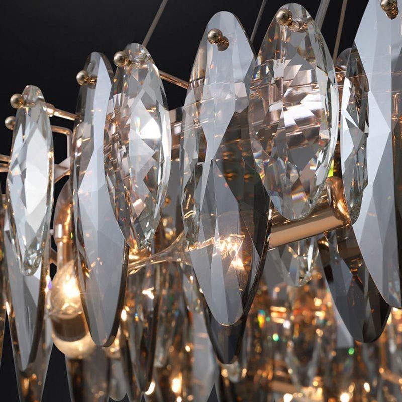Lustre en verre de luxe léger, luminaire décoratif d'intérieur