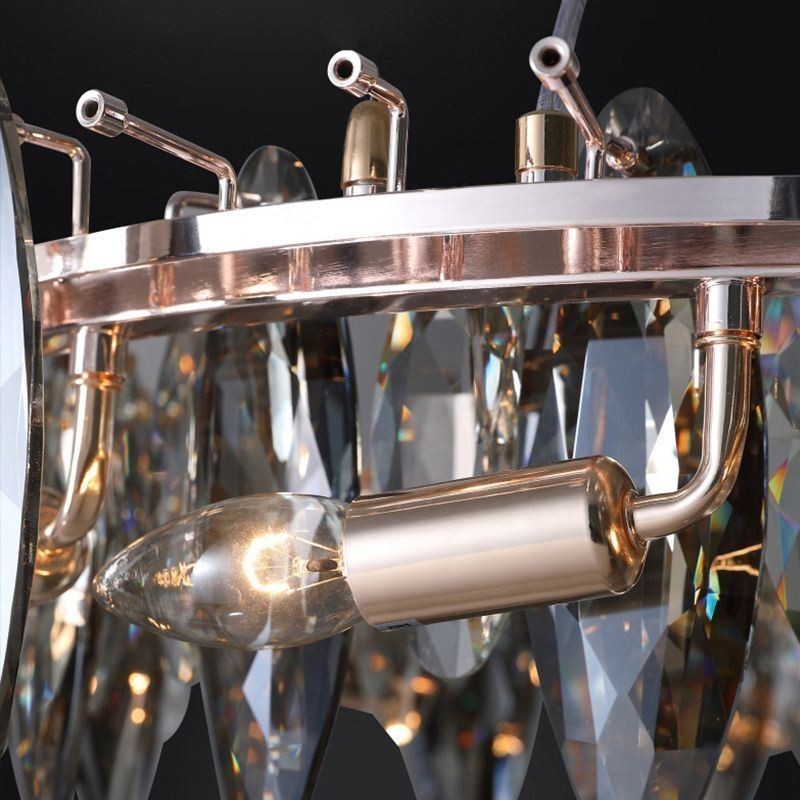 Lustre en verre de luxe léger, luminaire décoratif d'intérieur