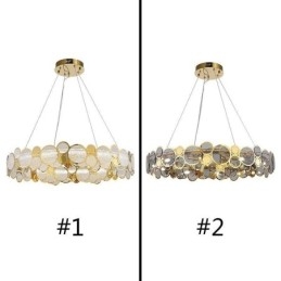 Lustre en verre européen, lumière créative, suspension de luxe