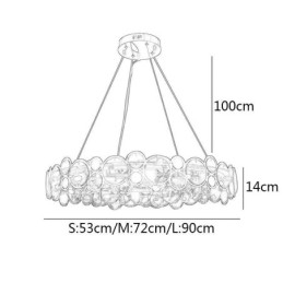 Lustre en verre européen, lumière créative, suspension de luxe