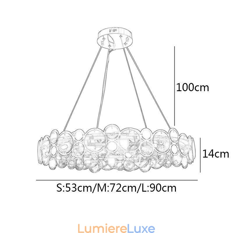 Lustre en verre européen, lumière créative, suspension de luxe