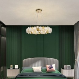 Lustre en verre européen, lumière créative, suspension de luxe