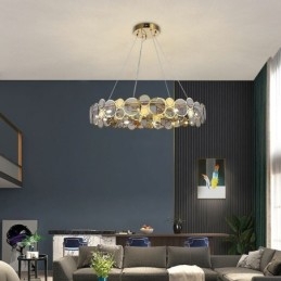 Lustre en verre européen, lumière créative, suspension de luxe