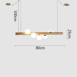 Lampe suspendue Magic Bean en bande de bois