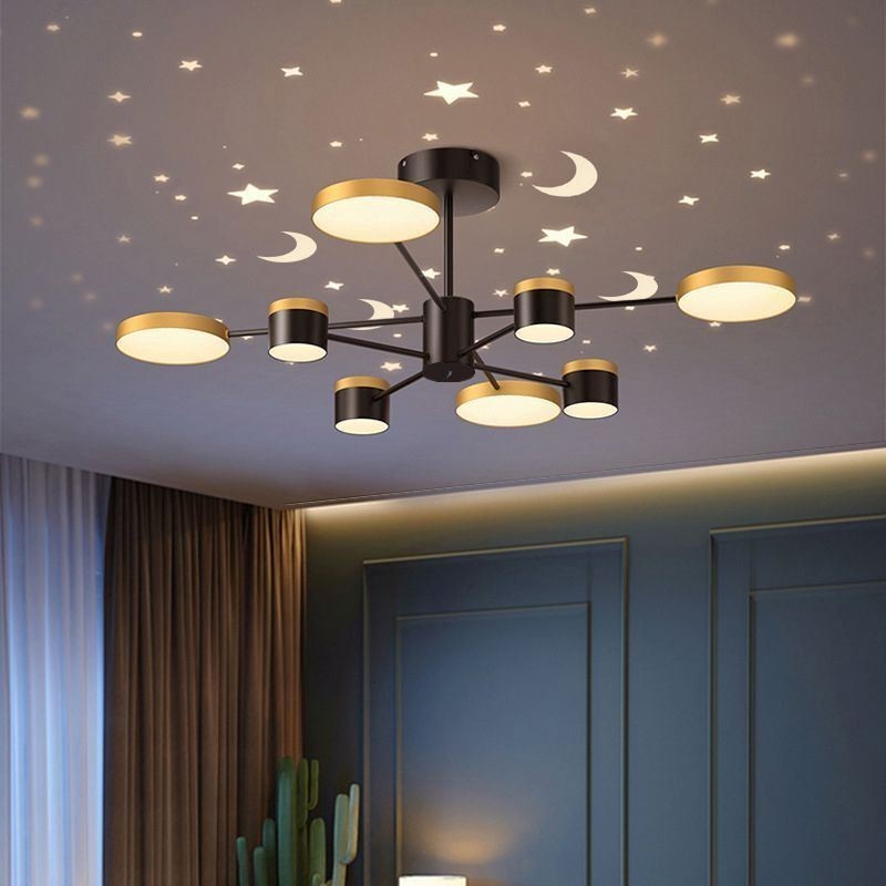 Lustre à projection d'étoiles