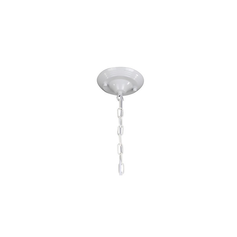 Lustre Mini Style Country Garage blanc + bleu Lumières en verre