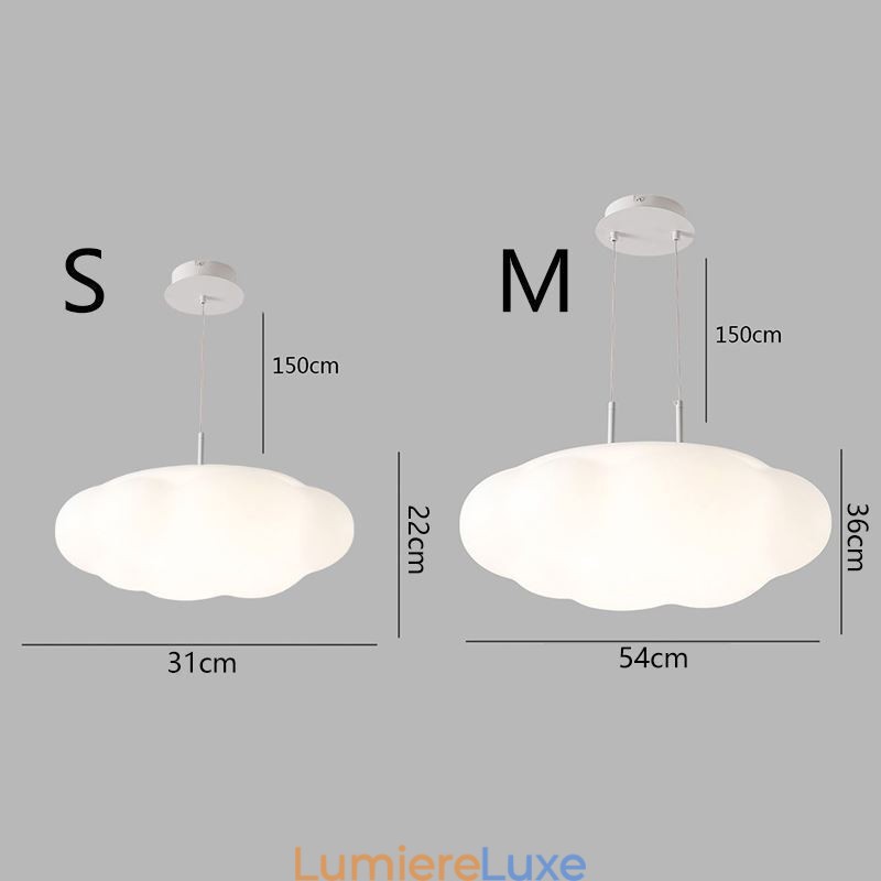 Lampe à suspension créative White Cloud