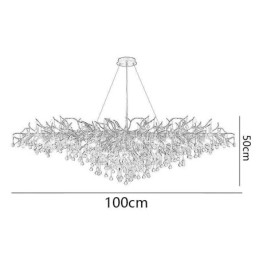 Lustre en cristal de luxe doré, lampe de plafond moderne suspendue pour salle à manger
