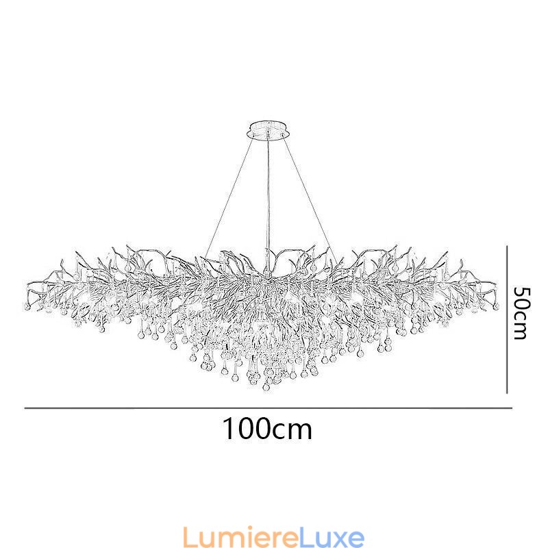 Lustre en cristal de luxe doré, lampe de plafond moderne suspendue pour salle à manger