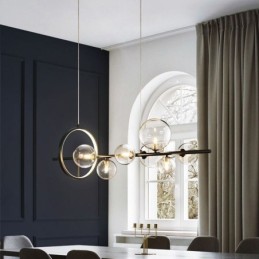 Lustre moderne à bulles de verre avec ampoules G9