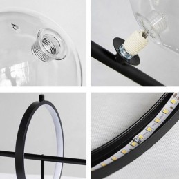 Lustre moderne à bulles de verre avec ampoules G9