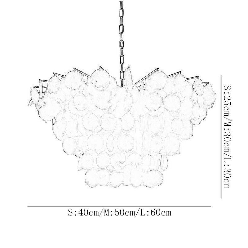 Lustre rond en coquillage naturel à suspendre pour salle à manger