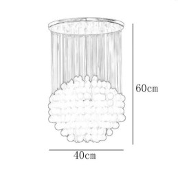 Suspension coquillage moderne, éclairage de plafond suspendu contemporain pour salle à manger