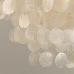 Plafonnier moderne en coquillage blanc, luminaire suspendu, lustre