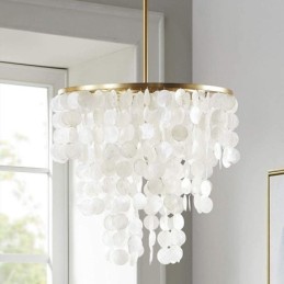 Plafonnier suspendu contemporain en forme de coquillage