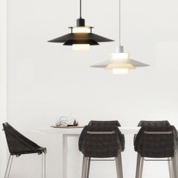 Suspension nordique en aluminium, éclairage de plafond minimaliste moderne