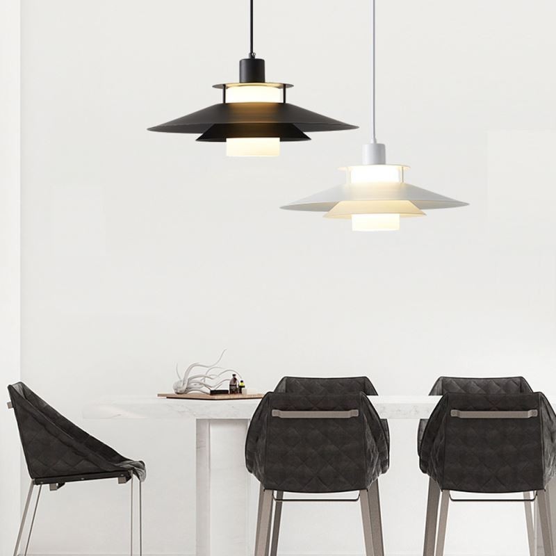 Suspension nordique en aluminium, éclairage de plafond minimaliste moderne