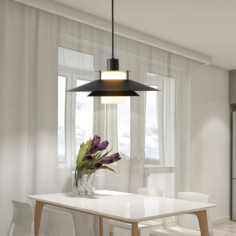 Suspension nordique en aluminium, éclairage de plafond minimaliste moderne