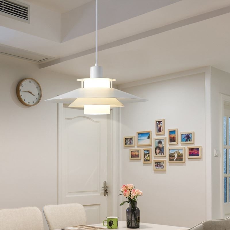 Suspension nordique en aluminium, éclairage de plafond minimaliste moderne
