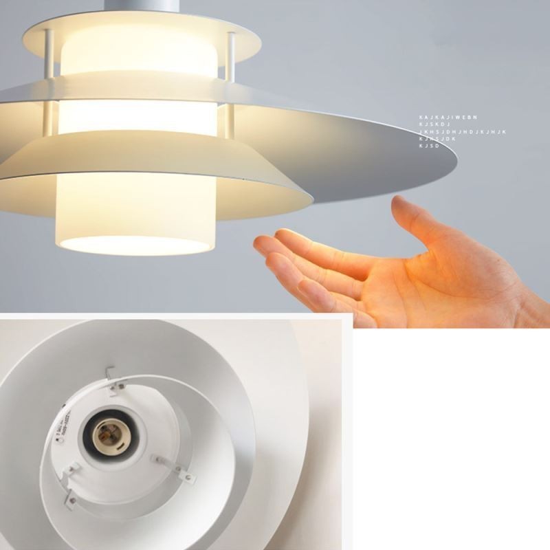 Suspension nordique en aluminium, éclairage de plafond minimaliste moderne