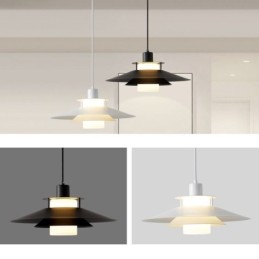 Suspension nordique en aluminium, éclairage de plafond minimaliste moderne