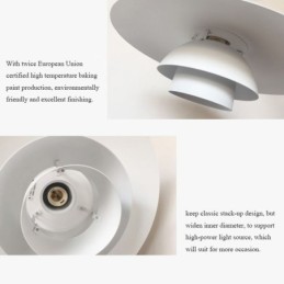 Luminaire suspendu en aluminium blanc, lustre contemporain, luminaire suspendu réglable