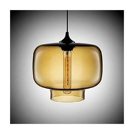 Suspension design bouteille 1 lumière, peinture concise en fer Suspension design bouteille 1 lumière, peinture concise en fer